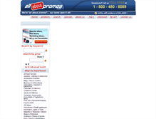 Tablet Screenshot of allaboutpromos.com